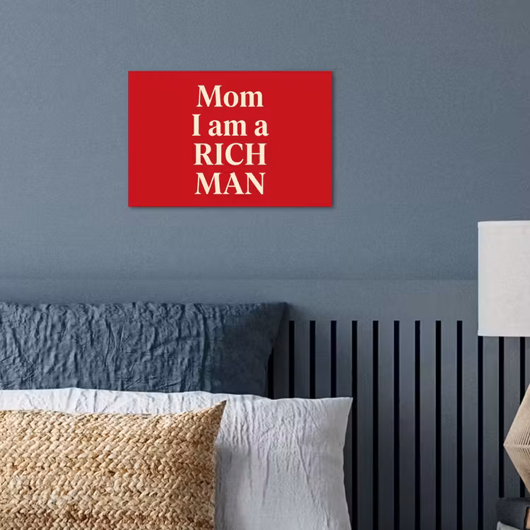 Tekst - Rijkdom - Motivatie - Rood - Modern poster papier klein -sfeer2