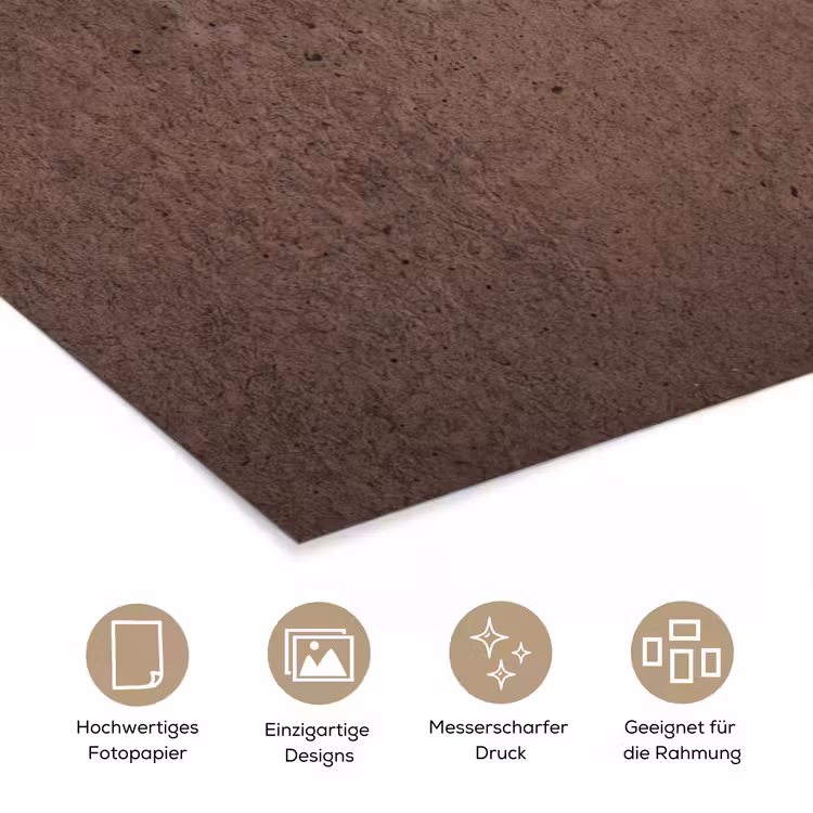 Textuur - Beton - Abstract - Donker - Bruin poster papier klein -tcloseup_DE