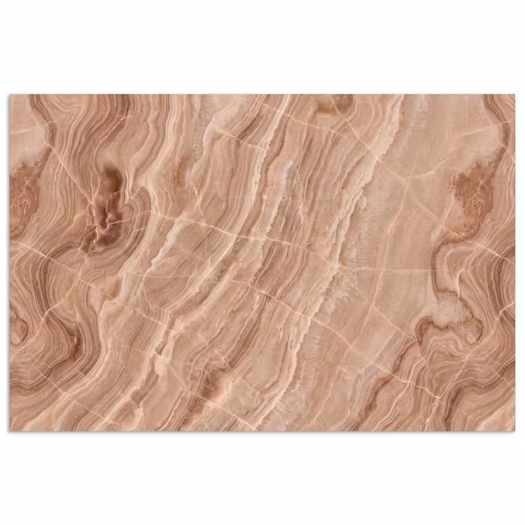 Textuur - Golvend - Abstract - Warm - Bruin poster papier klein -3d