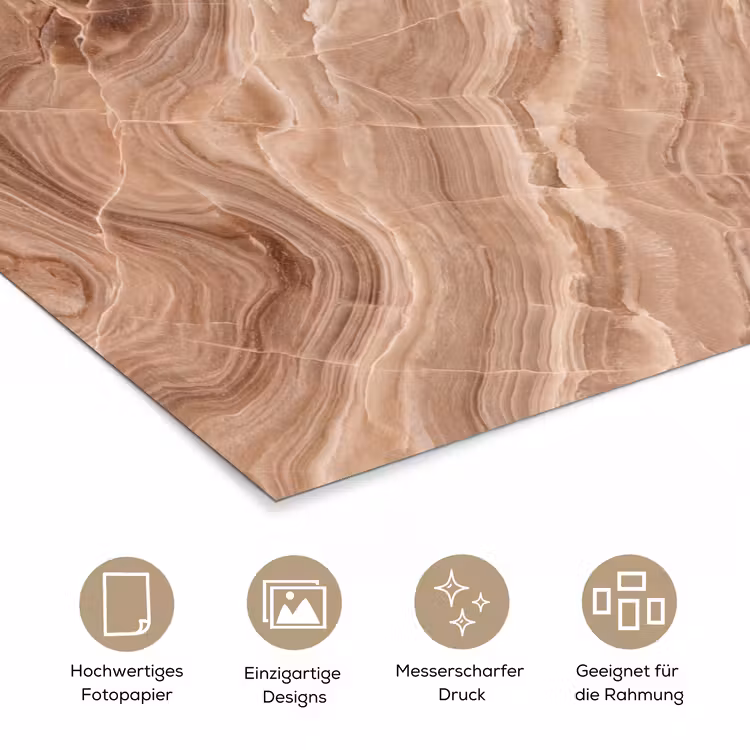 Textuur - Golvend - Abstract - Warm - Bruin poster papier klein -tcloseup_DE