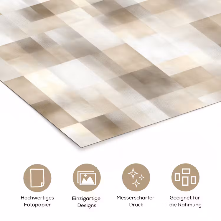 Textuur - Linnen - Beige poster papier klein 62 -tcloseup_DE