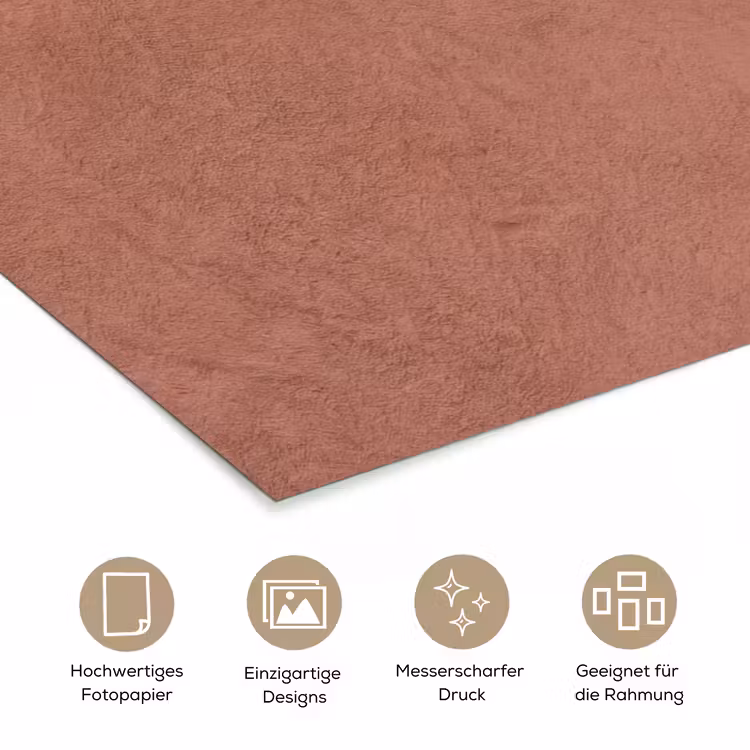 Textuur - Roodbruin - Grof - Modern poster papier klein -tcloseup_DE