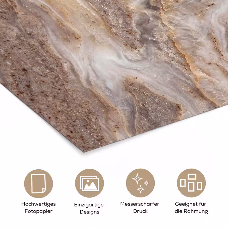 Textuur - Steen - Abstract - Beige poster papier klein -tcloseup_DE