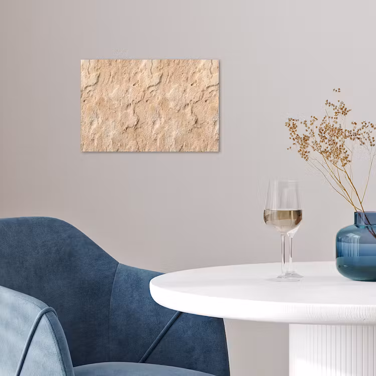 Textuur - Steen - Natuur - Beige poster papier klein -sfeer3