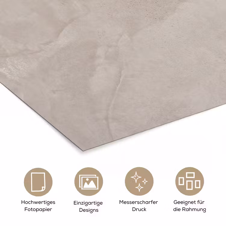 Textuur - Wand - Modern - Beige - Abstract poster papier klein -tcloseup_DE