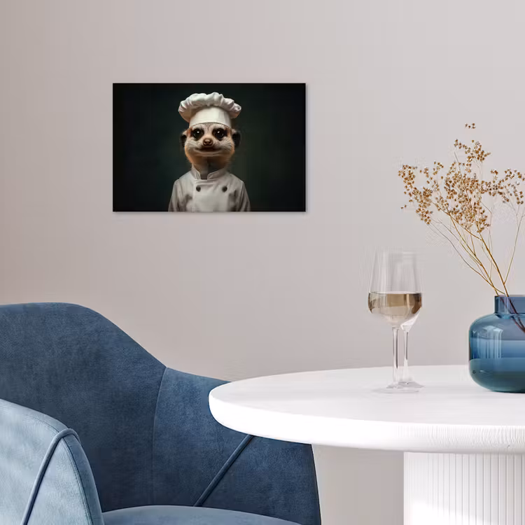 Dier - Kok - Stokstaartje poster papier klein -sfeer3