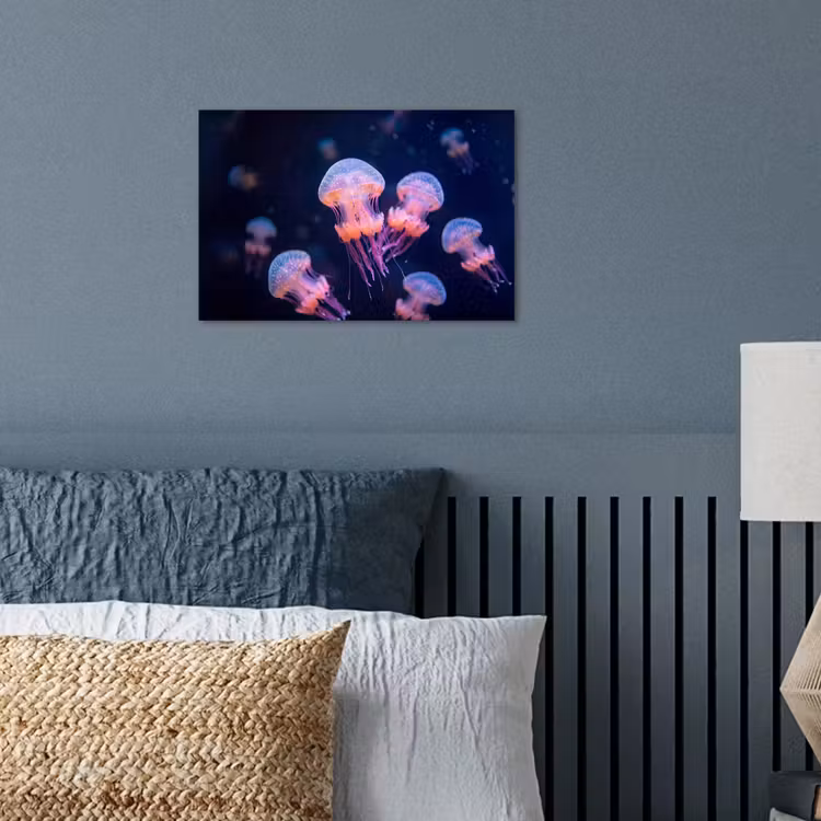 Dier - Onderwater - Natuur - Roze - Mysterieus poster papier klein -sfeer2