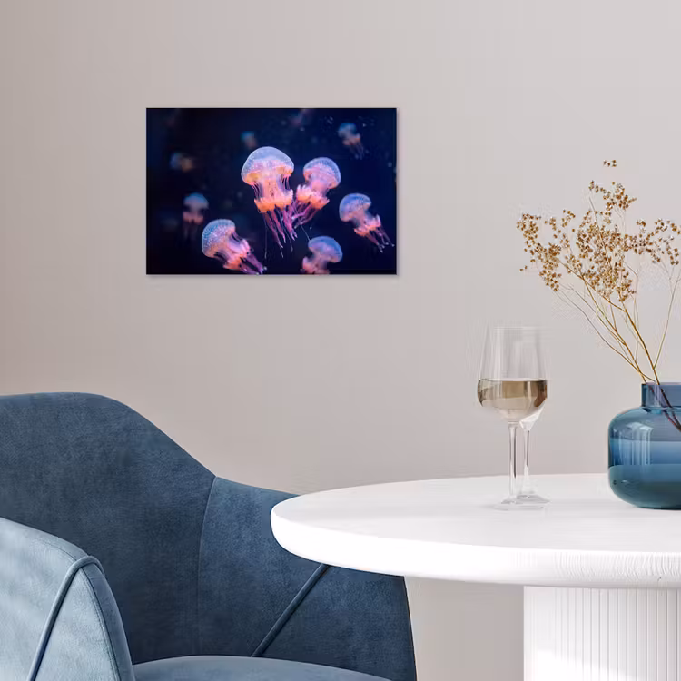 Dier - Onderwater - Natuur - Roze - Mysterieus poster papier klein -sfeer3