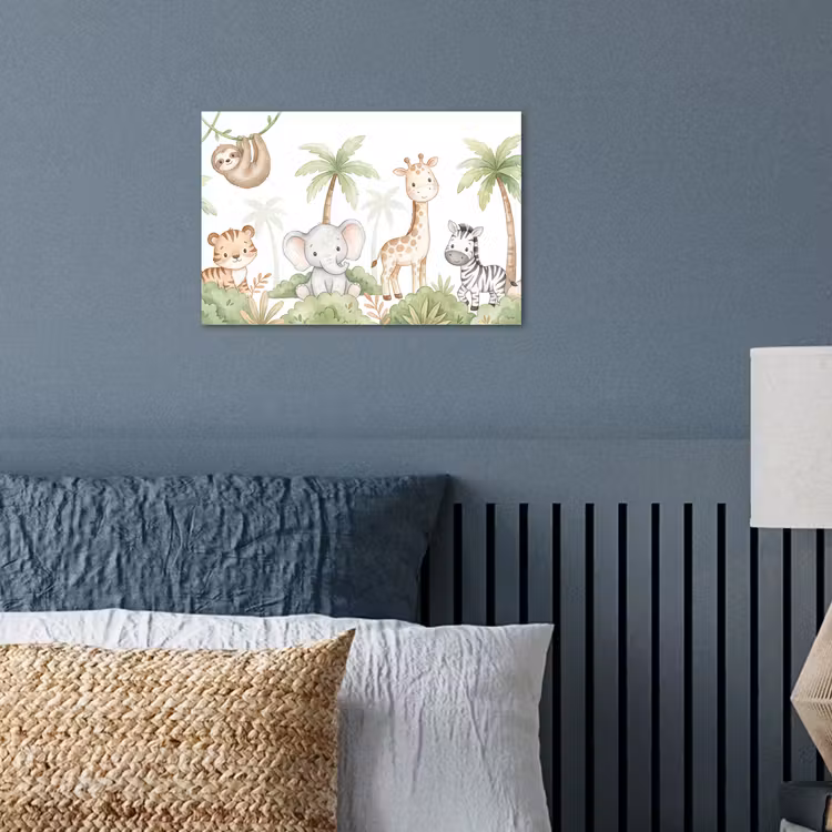 Dieren - Jungle - Pastel poster papier klein -sfeer2