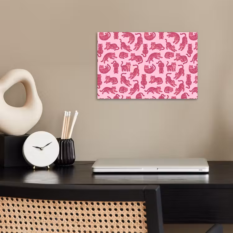 Dieren - Patroon - Roze - Speels - Cartoon poster papier klein -sfeer1