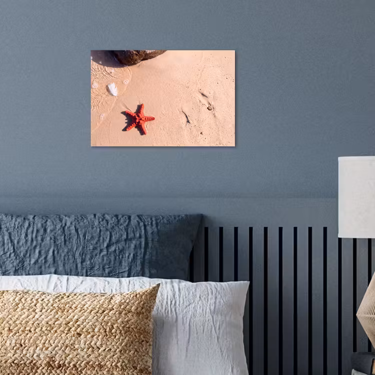 Dieren - Strand - Zee - Natuur - Rood poster papier klein -sfeer2