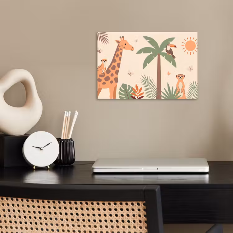 Dieren - Tropisch - Safari - Kleurrijk poster papier klein -sfeer1