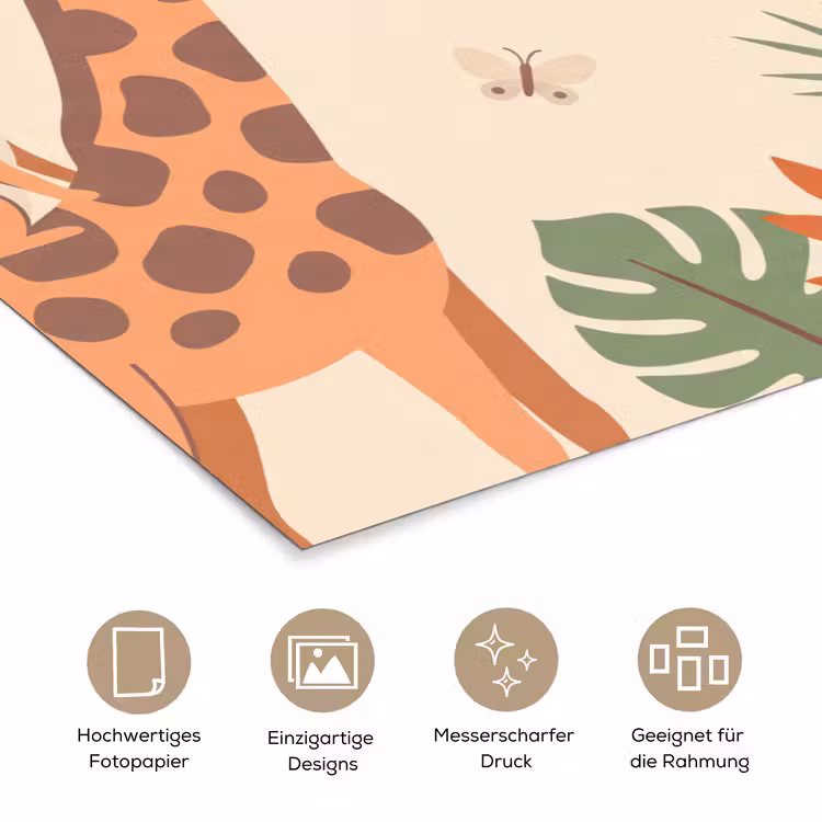 Dieren - Tropisch - Safari - Kleurrijk poster papier klein -tcloseup_DE