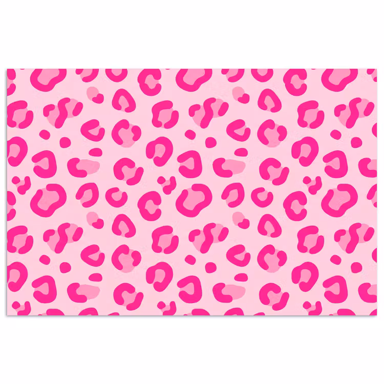 Dierenprint - Patroon - Abstract - Modern - Roze poster papier klein -3d