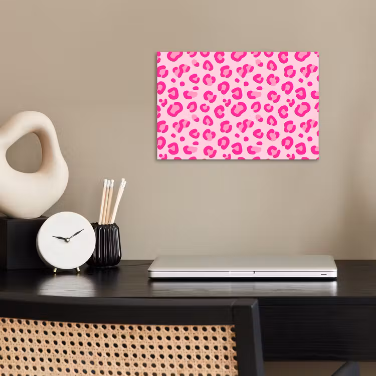 Dierenprint - Patroon - Abstract - Modern - Roze poster papier klein -sfeer1