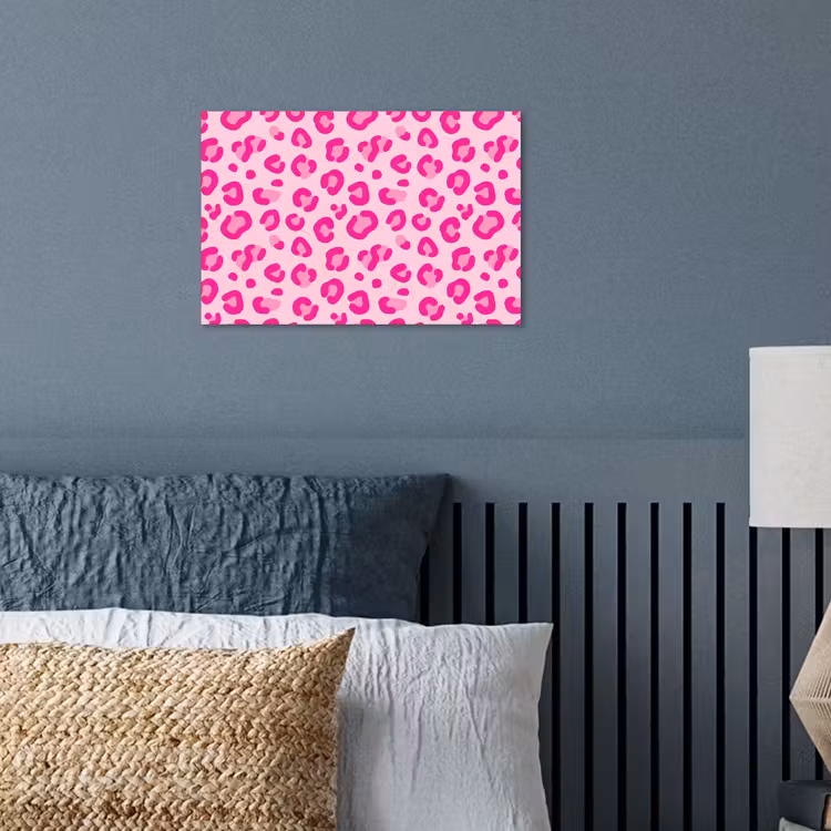 Dierenprint - Patroon - Abstract - Modern - Roze poster papier klein -sfeer2