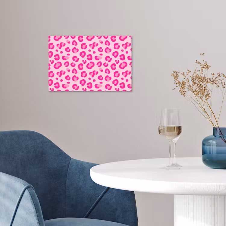Dierenprint - Patroon - Abstract - Modern - Roze poster papier klein -sfeer3