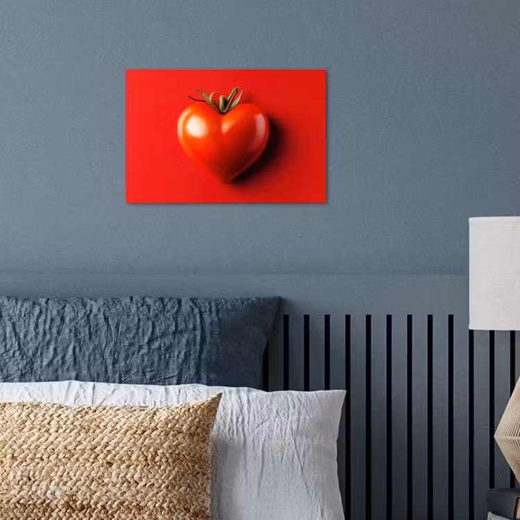 Tomaat - Rood - Hart poster papier klein -sfeer2