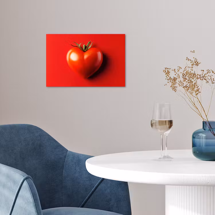 Tomaat - Rood - Hart poster papier klein -sfeer3