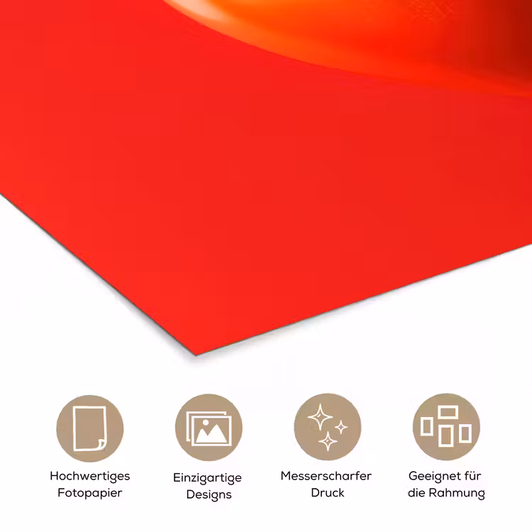 Tomaat - Rood - Hart poster papier klein -tcloseup_DE
