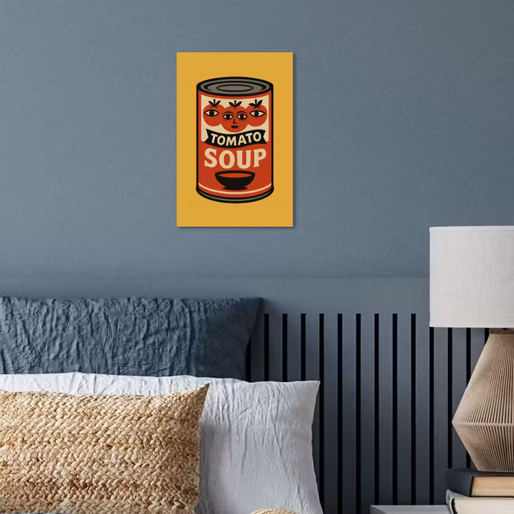 Tomatensoep - Gezichtje - Illustratie - Rood poster papier klein -sfeer2