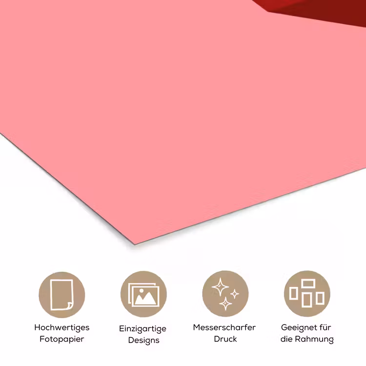 Dream - 3D - Rood - Roze poster papier klein -tcloseup_DE
