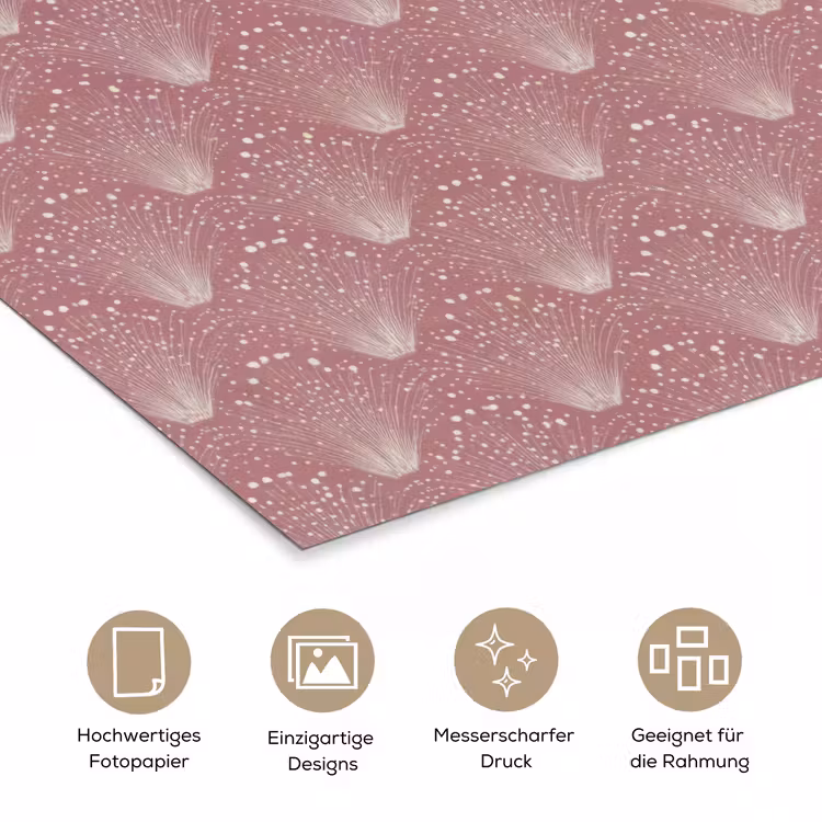 Trendy - Patroon - Roze poster papier klein 62 -tcloseup_DE