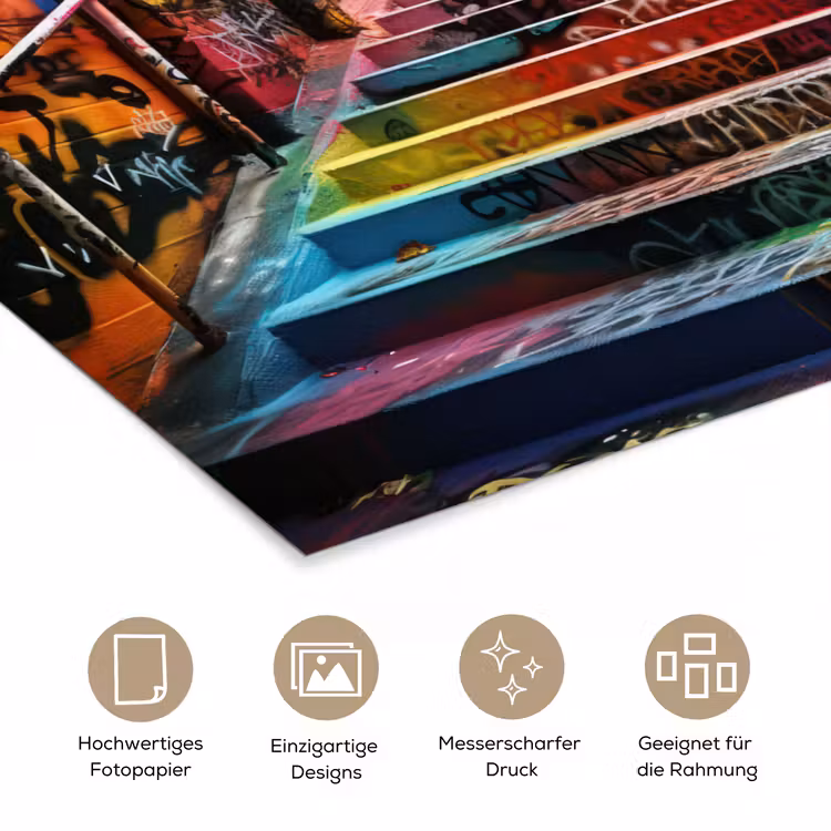 Trap - Graffiti - Kleuren - Kunst poster papier klein -tcloseup_DE