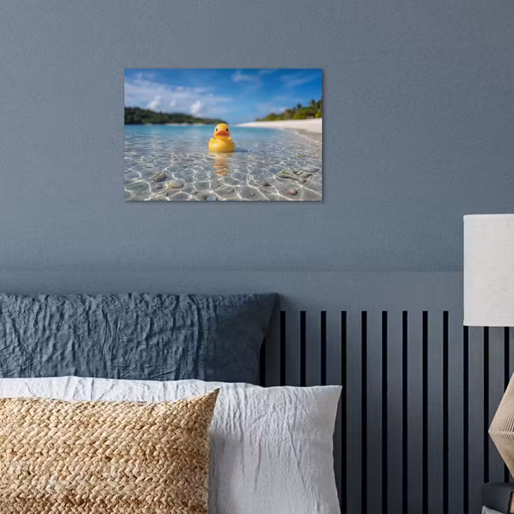 Tropisch - Badeend - geel poster papier klein -sfeer2