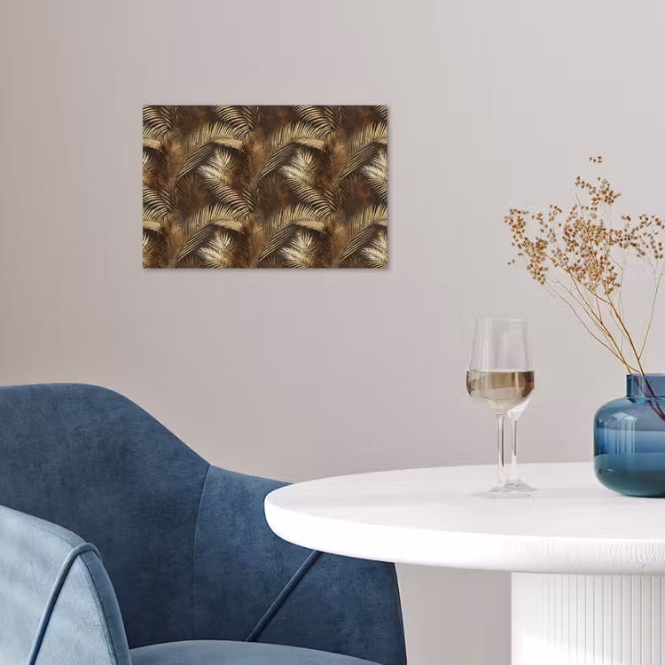 Tropisch - Bladeren - Goud poster papier klein 62 -sfeer3