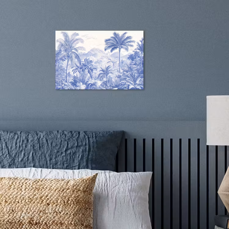 Tropisch - Jungle - Blauw poster papier klein -sfeer2