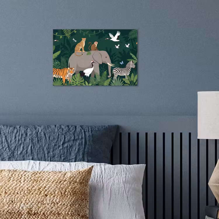Tropisch - Jungle - Groen poster papier klein -sfeer2