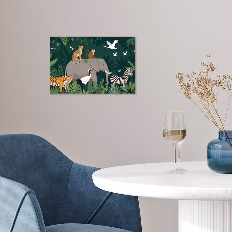 Tropisch - Jungle - Groen poster papier klein -sfeer3