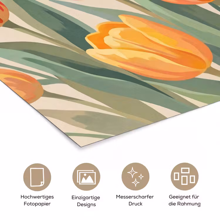 Tulpen - Abstract - Kleurrijk poster papier klein -tcloseup_DE