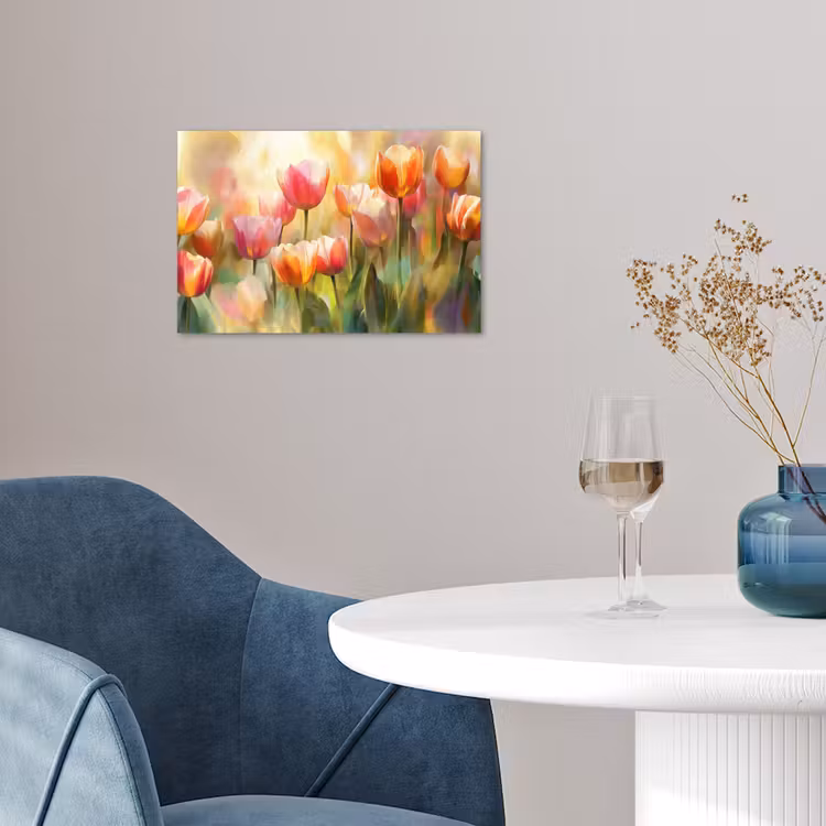 Tulpen - Sprookjesachtig - Kleurrijk poster papier klein -sfeer3