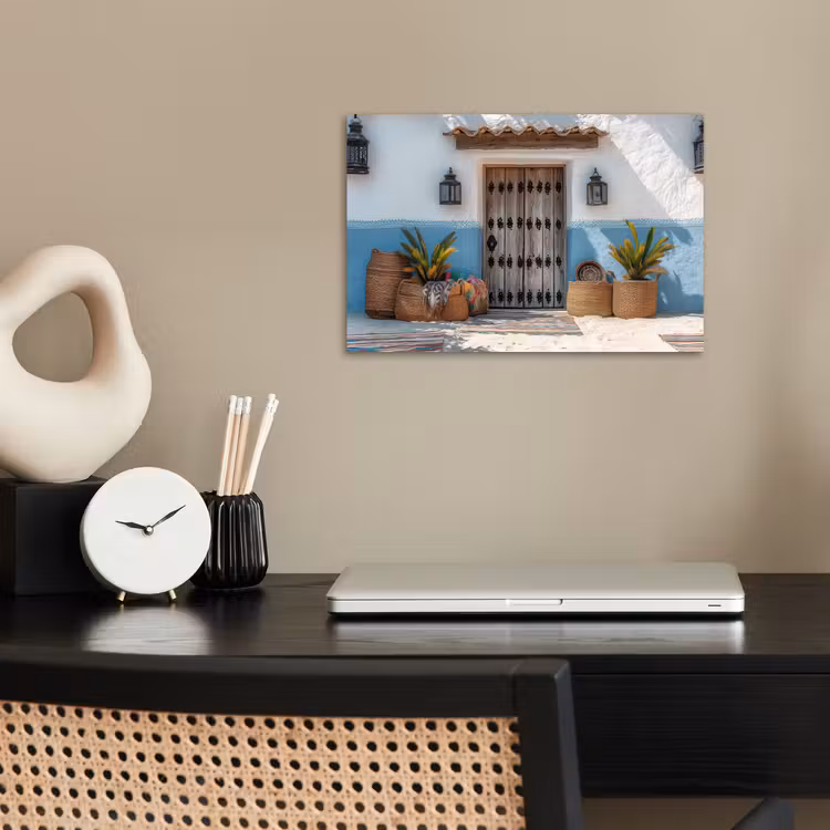Deur - Manden - Planten poster papier klein -sfeer1