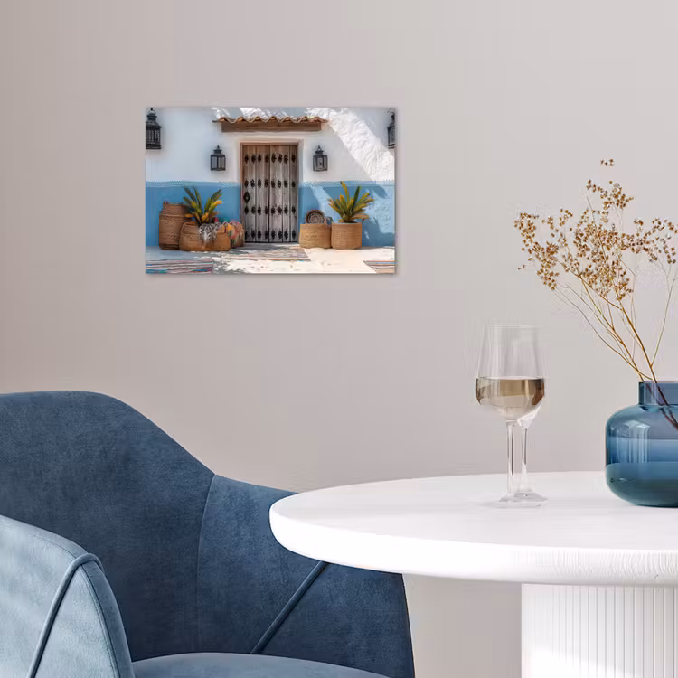 Deur - Manden - Planten poster papier klein -sfeer3