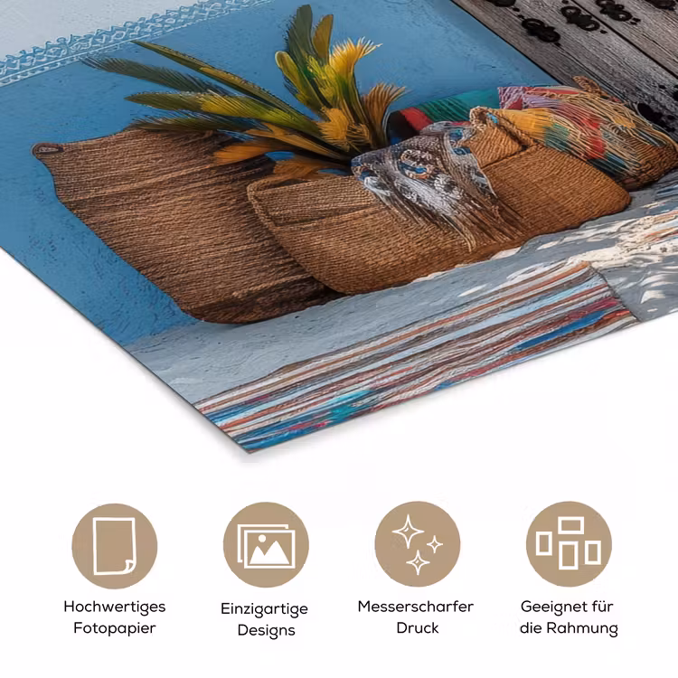 Deur - Manden - Planten poster papier klein -tcloseup_DE