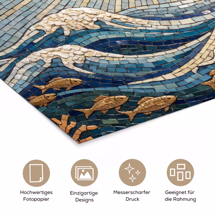 Onderwater - Koraal - Vis - Natuur - Kunst poster papier klein -tcloseup_DE