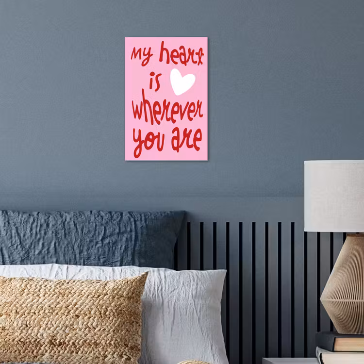 Valentijn - Hart - Liefde - Roze poster papier klein -sfeer2