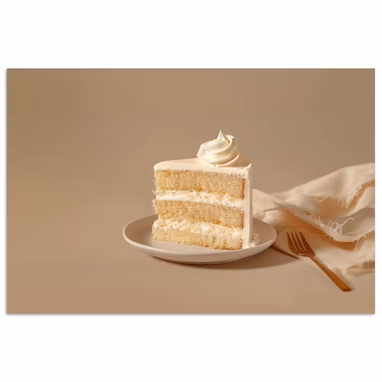 Vanilletaart - Cake - Romig poster papier klein -3d