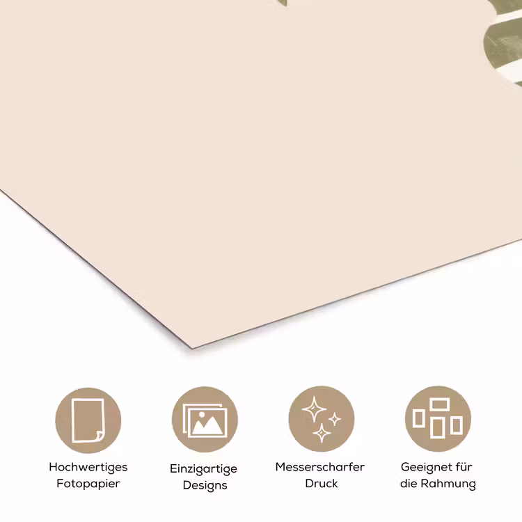 Vaas - Geruit - Bloem - Groen poster papier klein -tcloseup_DE
