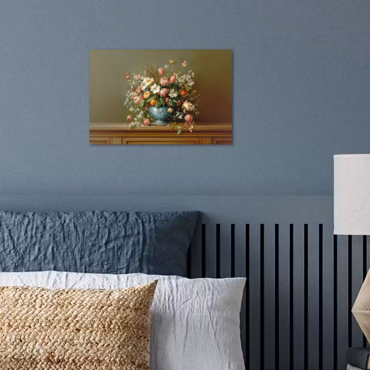 Vaas - Pastel - Kleuren - Bloemen poster papier klein -sfeer2