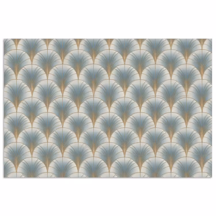 Waaier - Klassiek - Blauw poster papier klein 62 -3d
