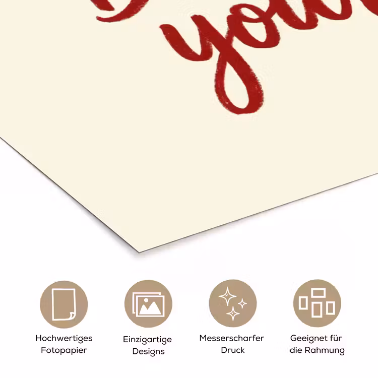 Don't lose your fire - Rood - Wit - Minimalistisch poster papier klein -tcloseup_DE