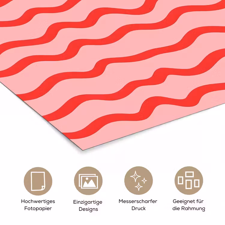 Speels - Patroon - Rood poster papier klein 62 -tcloseup_DE