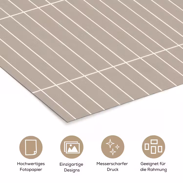 Verticaal - Wandtegel - Licht Beige poster papier klein 62 -tcloseup_DE