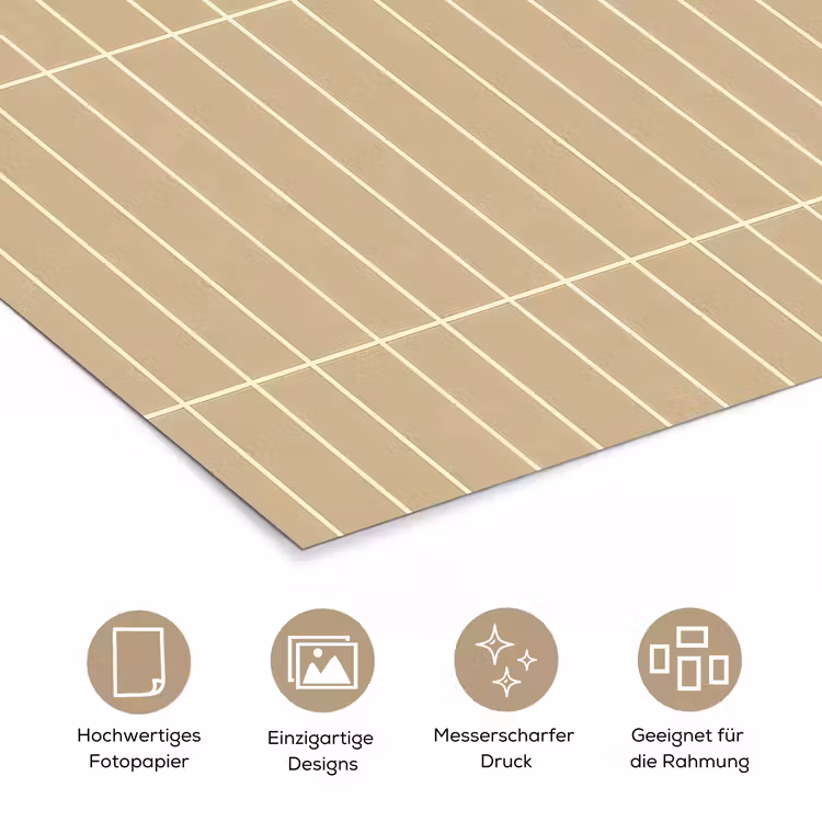 Verticaal - Wandtegel - Zand - Beige poster papier klein 62 -tcloseup_DE