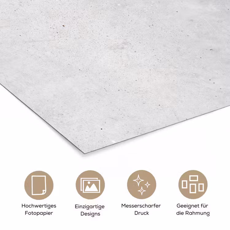 Verwering - Beton - Structuren - Vintage - Industrieel - Grijs poster papier klein -tcloseup_DE