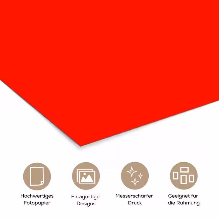 Vibrant - Vermilion - Rood poster papier klein 62 -tcloseup_DE